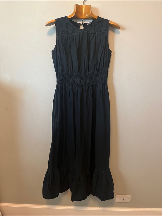 a new day Dresses & Skirts - A New Day Sleeveless Black Cotton Midi Summer Dress with Smocked Waist